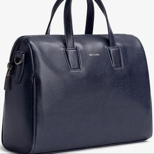 Matt & Nat Vegan Leather Blue Mitsuko Vintage Bowling Handbag